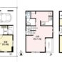 建物プラン例 建築面積：37.86㎡ 延べ床面積：98.00㎡（車庫面積含） 建物価格：1880万円