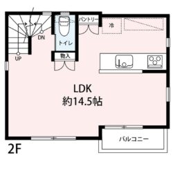 第Ⅱ区画建物プラン例　建物価格1880万円、 建物面積87.01㎡（※車庫面積含）間取