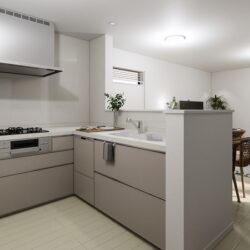 キッチン完成予想パース※実際の完成建物とは色等が異なる場合がございます。※家具等は販売価格に含まれません。